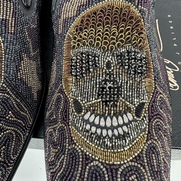 Donald Pliner Pascow Skulls Embellished Loafers Men\'s Size‎ 10.5M UK main image 9
